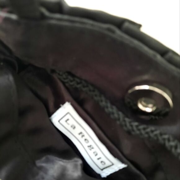 NWT Mini Bag Black Satin Crossbody or Wristlet - Picture 7 of 8